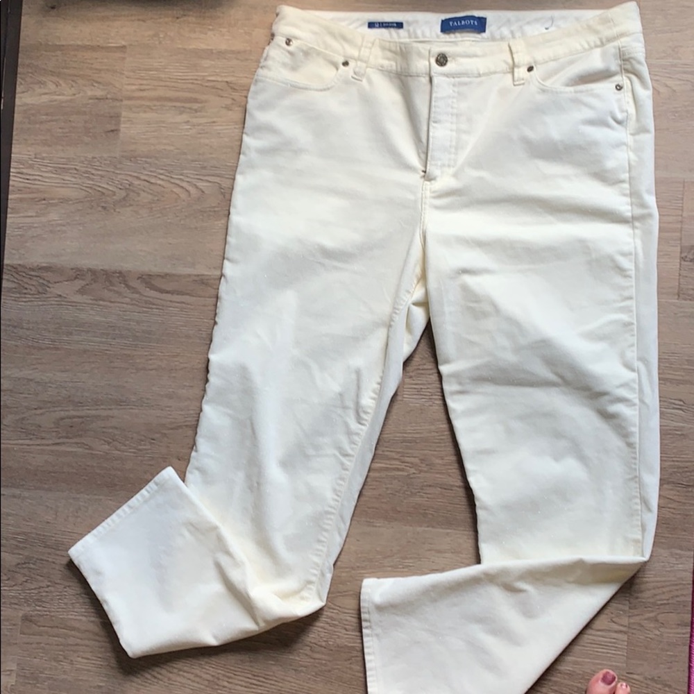 Winter white corduroy jeans
